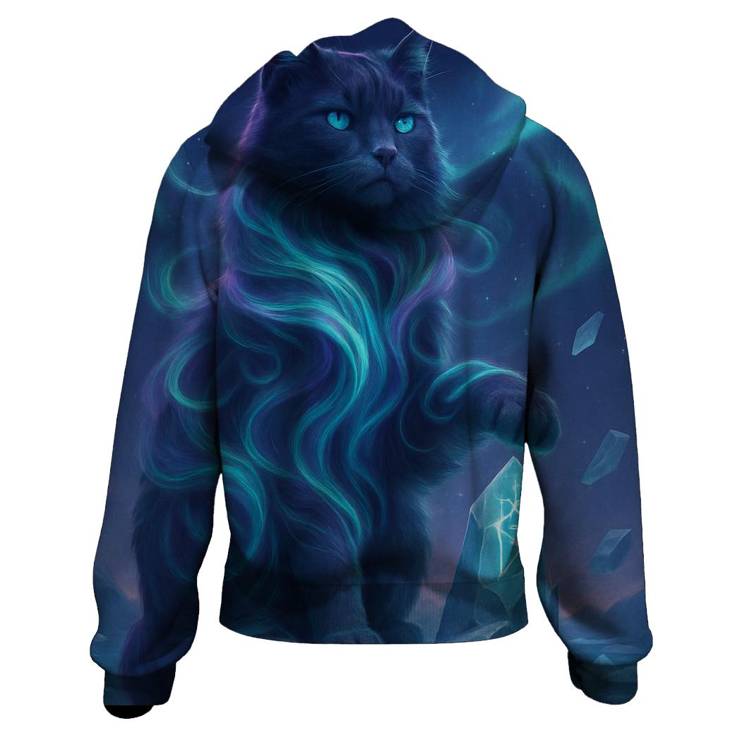 Aurora Guardian Cat designer hoodies
