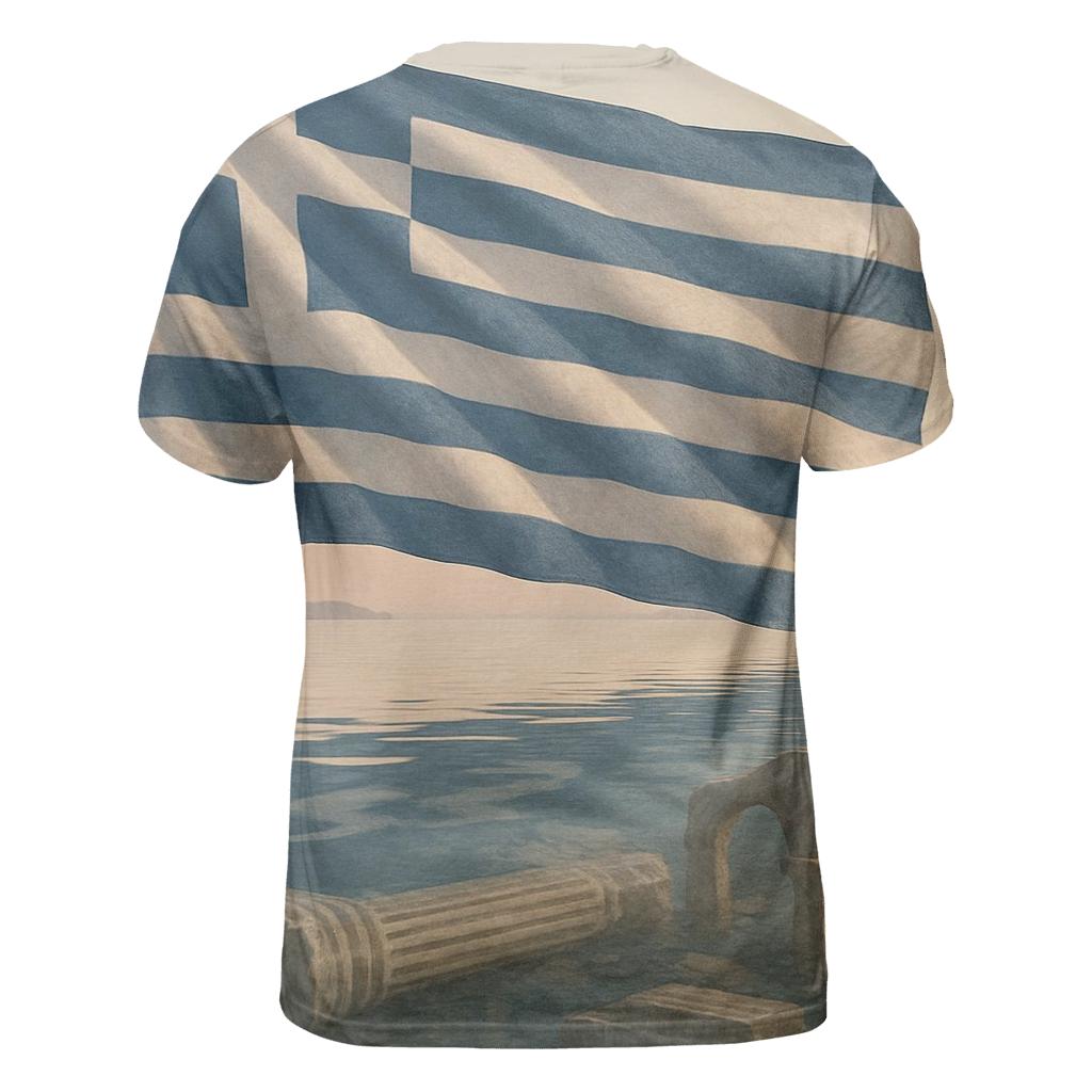 Aegean Marble artistic all-over print tops