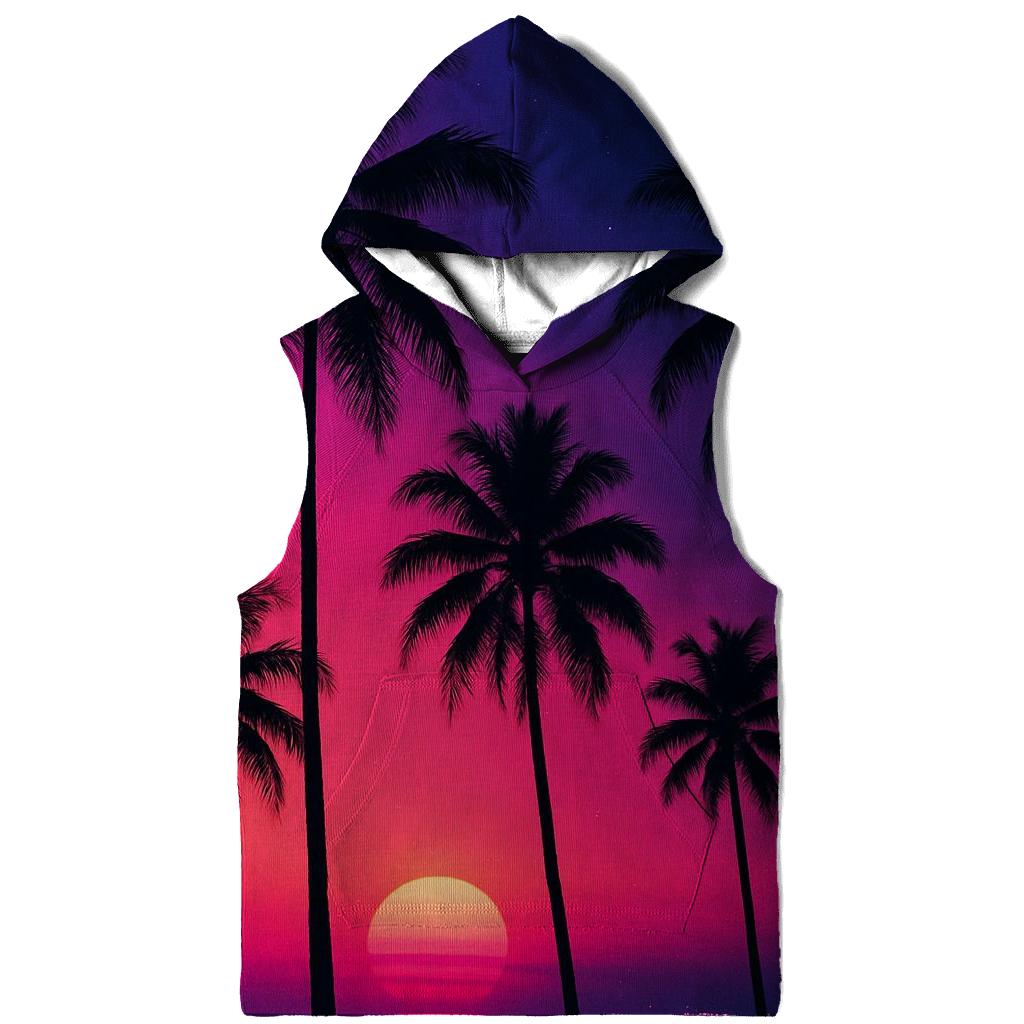 Neon Palmtree Silhouettes custom hoodies