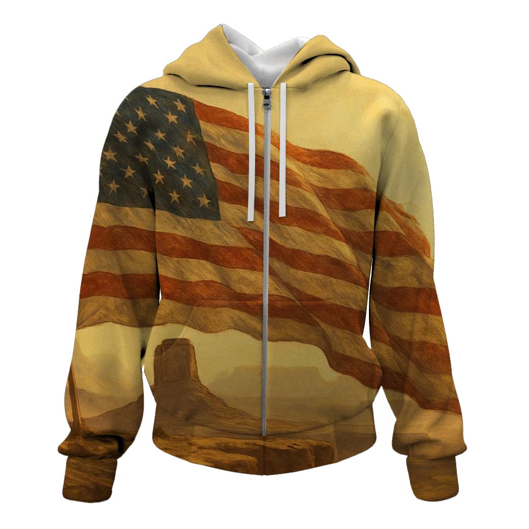 Desert Sentinel Banner printed hoodies