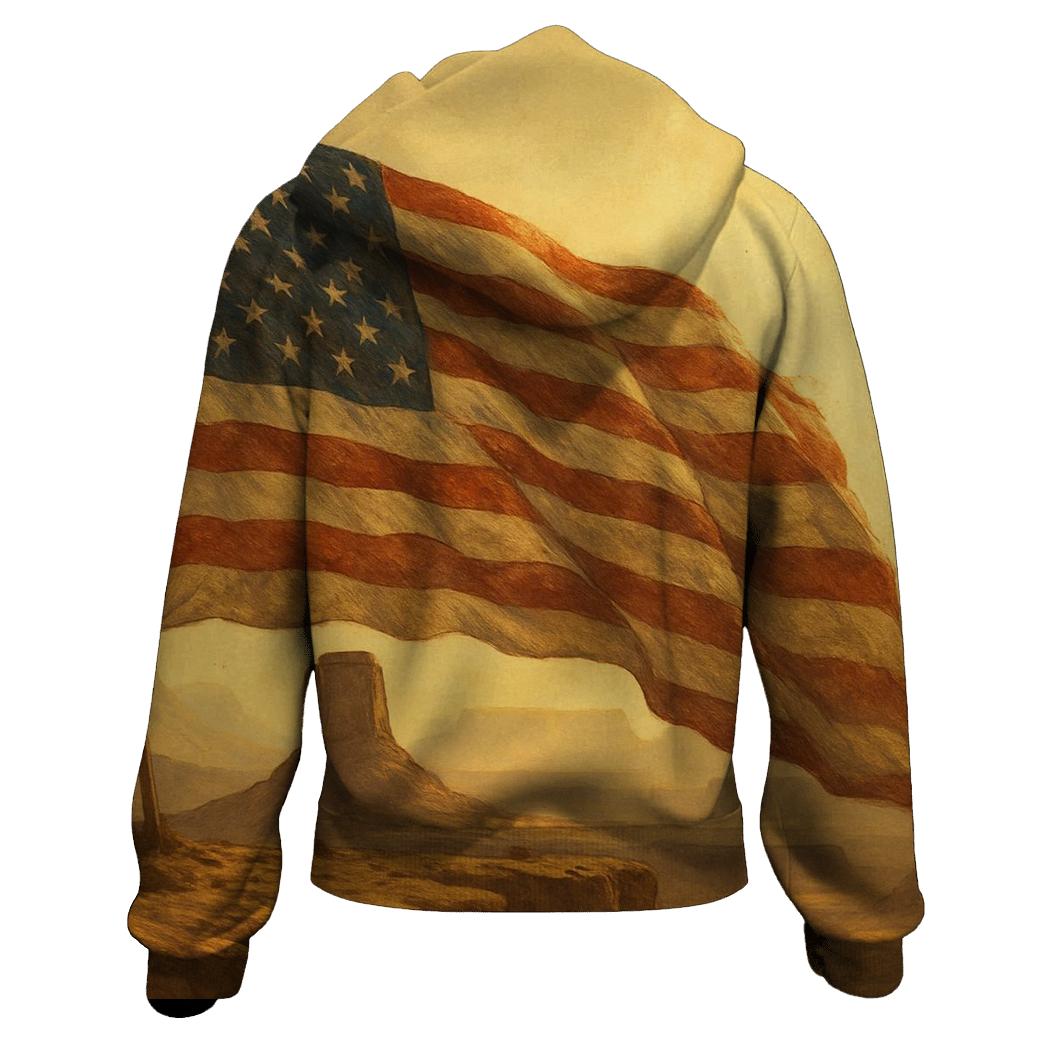 Desert Sentinel Banner printed hoodies