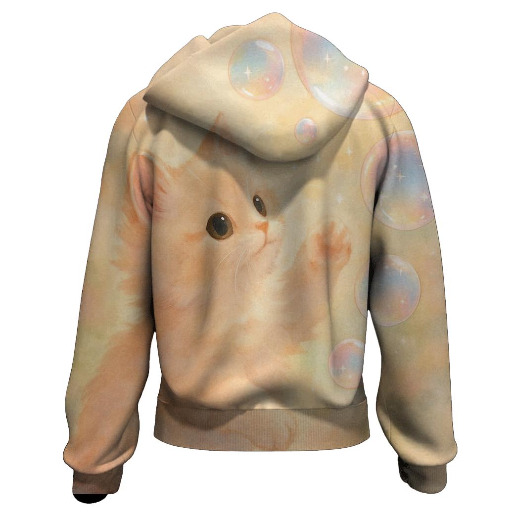 Bubble Dreamer Kitten lightweight hoodies