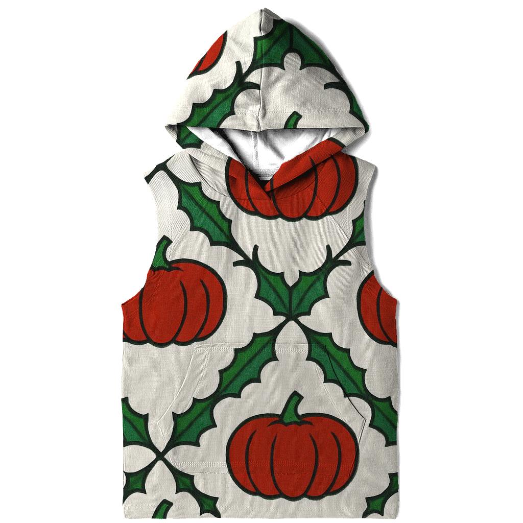 Pumpkin Silhouette Lattice On White Background heavyweight hoodies