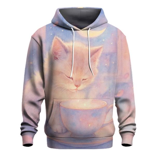 Moonlit Tea Kitten hoodies fashion