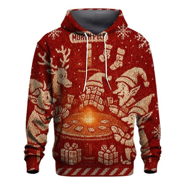 North Pole Knitted Game Night heavyweight hoodies