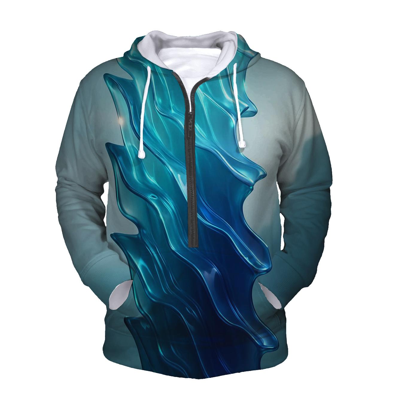 Oceanic Glass Cascade designer hoodies