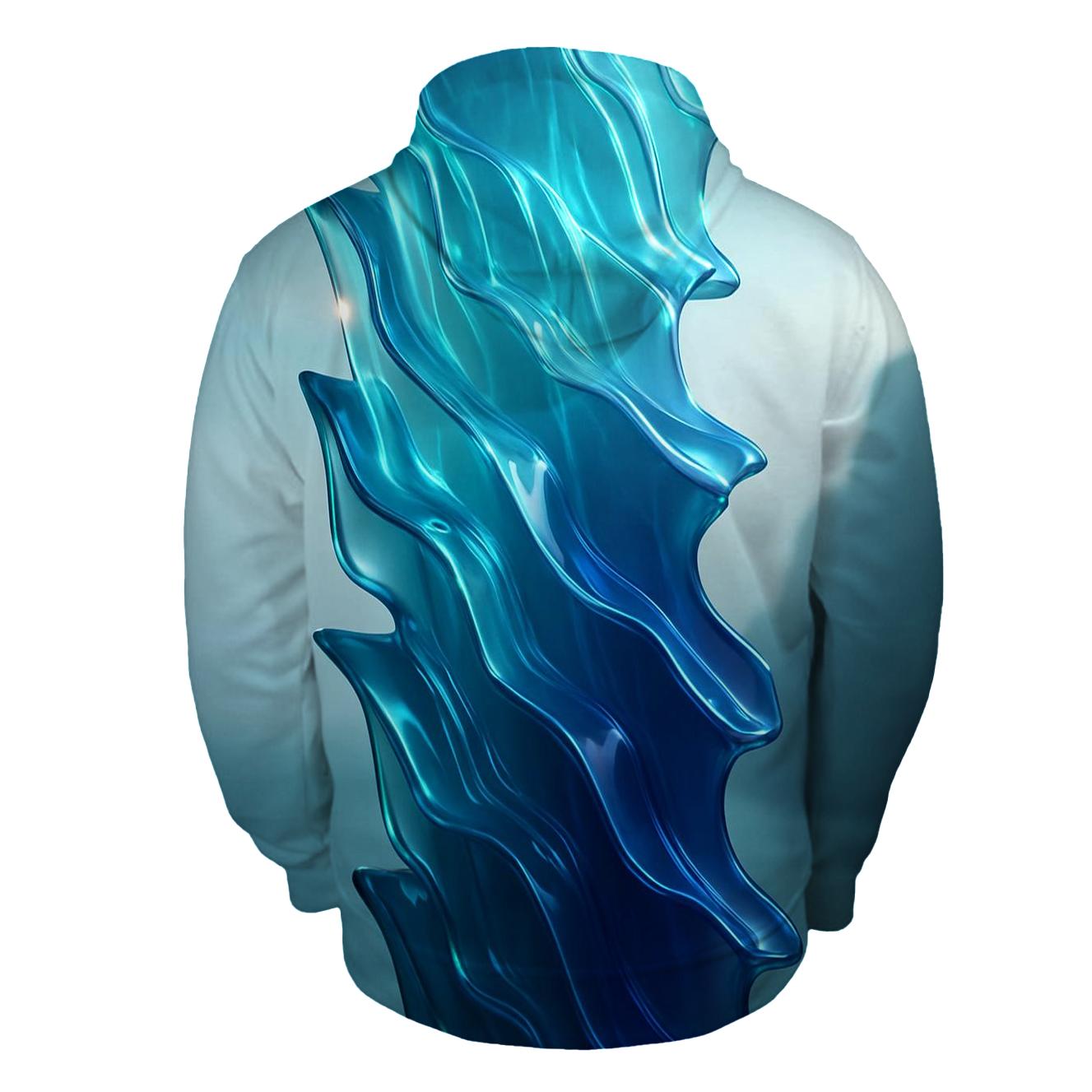 Oceanic Glass Cascade designer hoodies