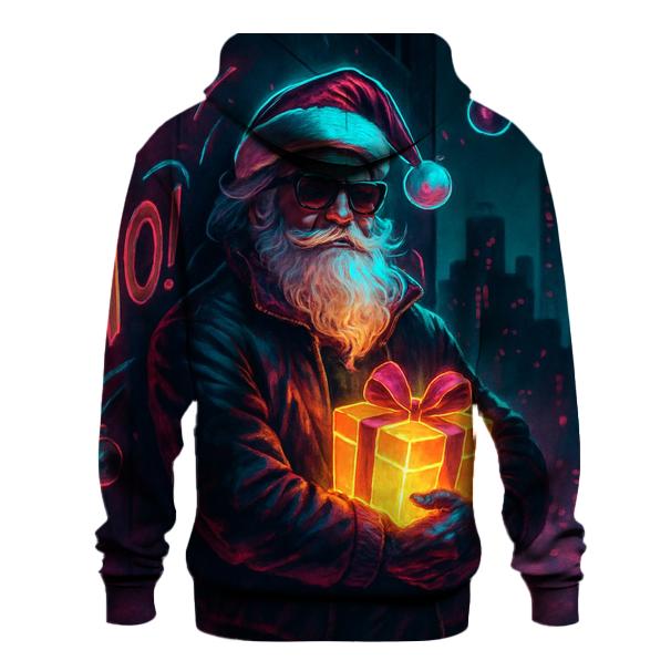 Neon Streetwear Santa lightweight hoodies