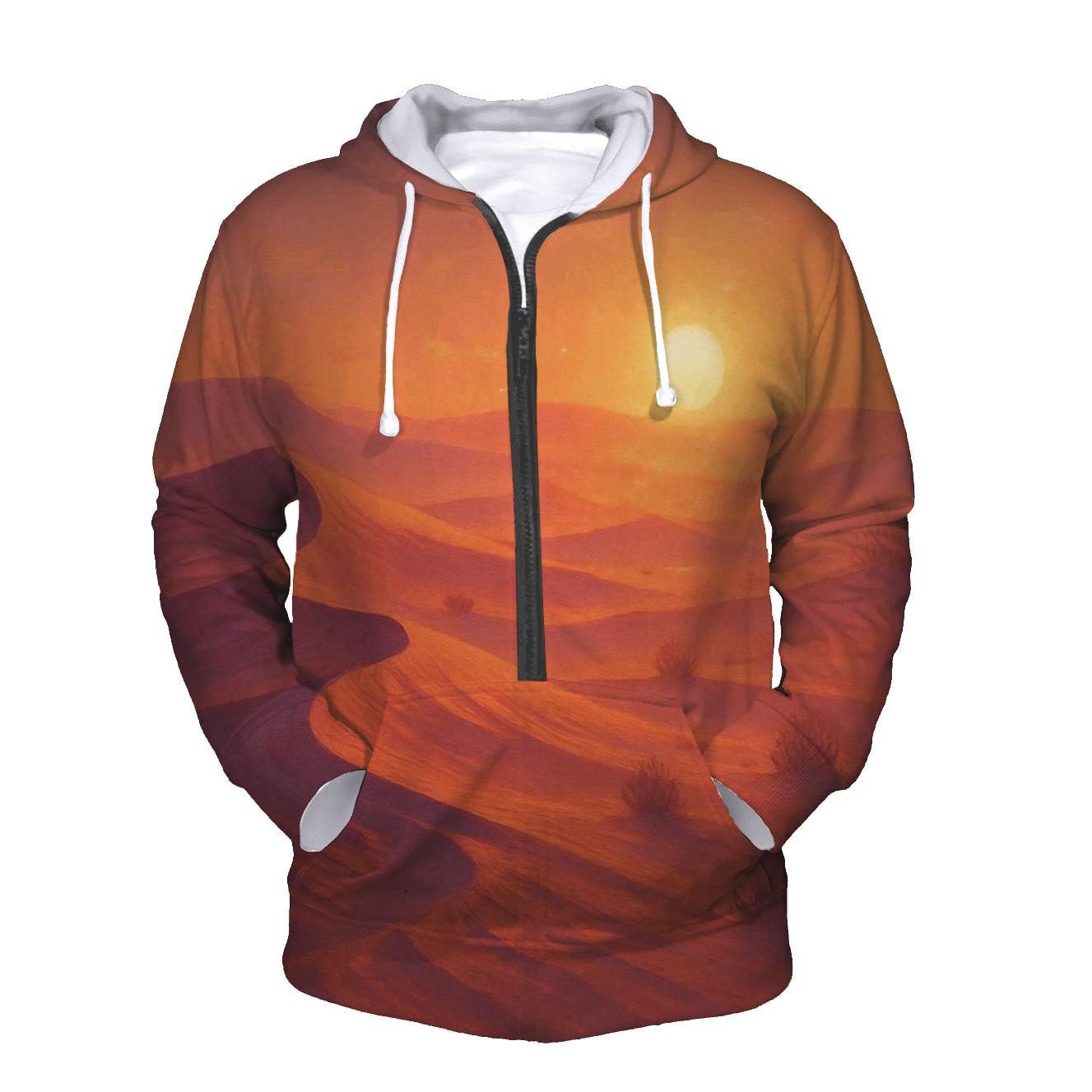 Coral Dune Horizon embroidered hoodies