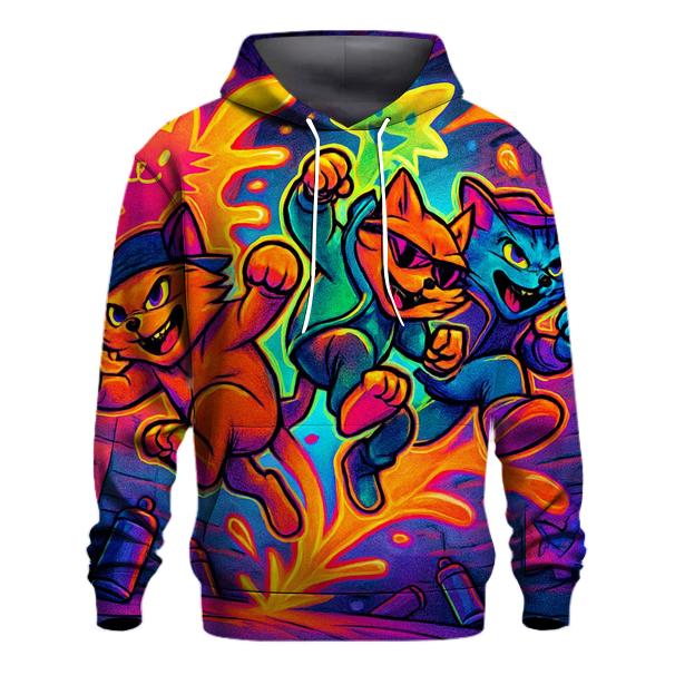 Graffiti Alley Gang Cats designer hoodies