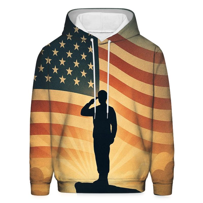 Sunrise Salute Silhouette pullover hoodies
