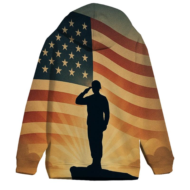 Sunrise Salute Silhouette pullover hoodies