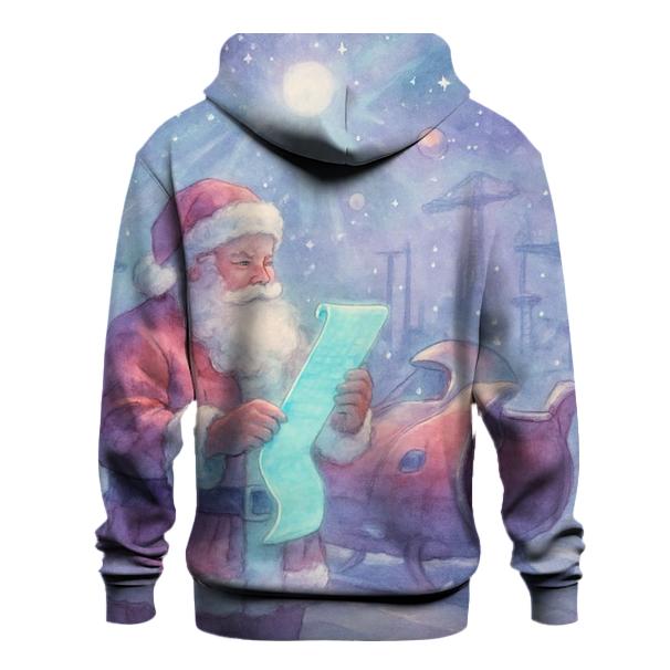 Surreal Starport Santa printed hoodies