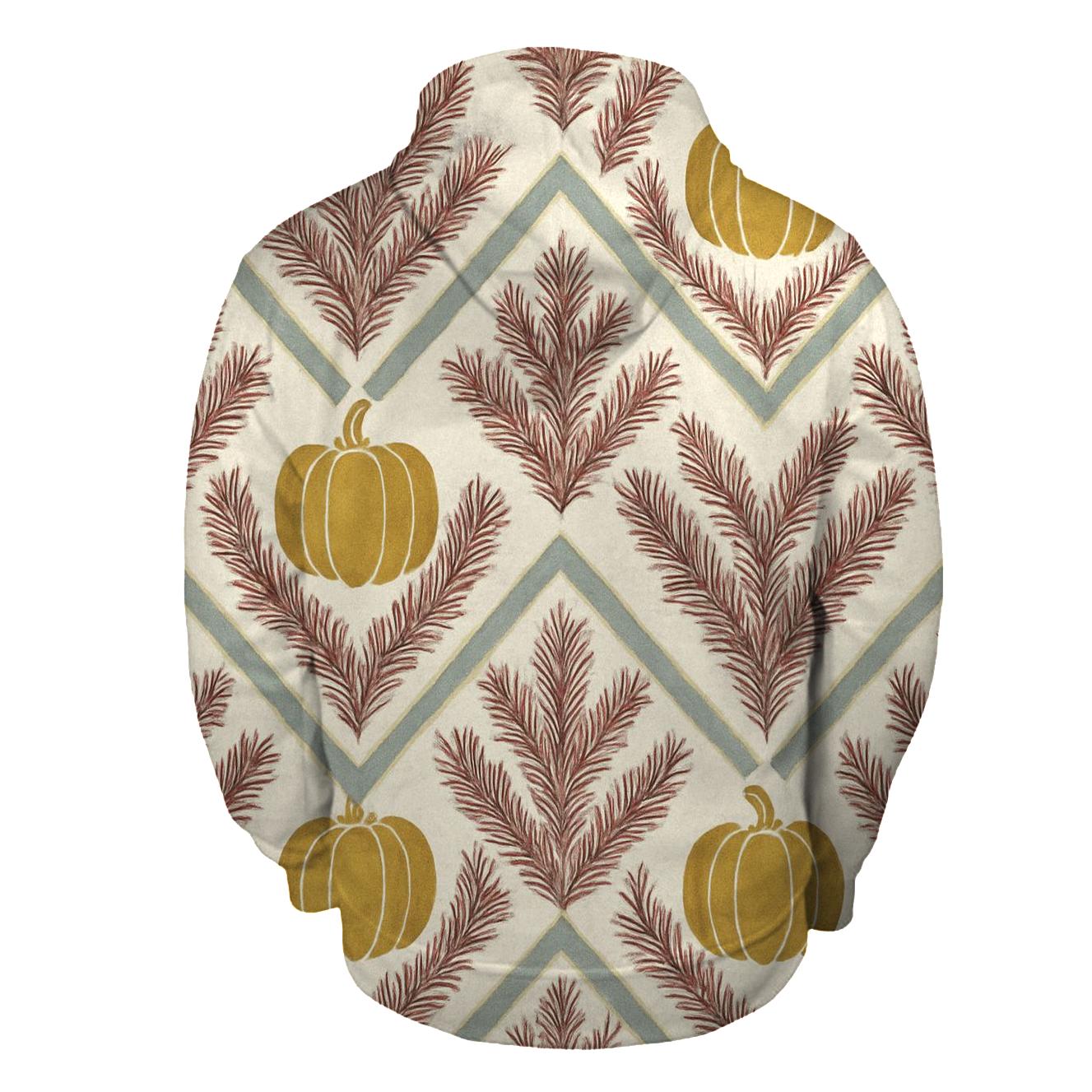 Golden Pumpkin Chevron On Ivory Background hoodie styles