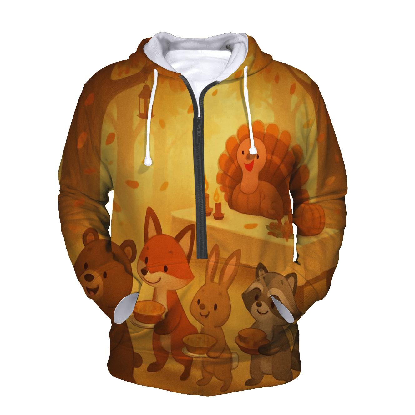 Woodland Feast Parade pullover hoodies