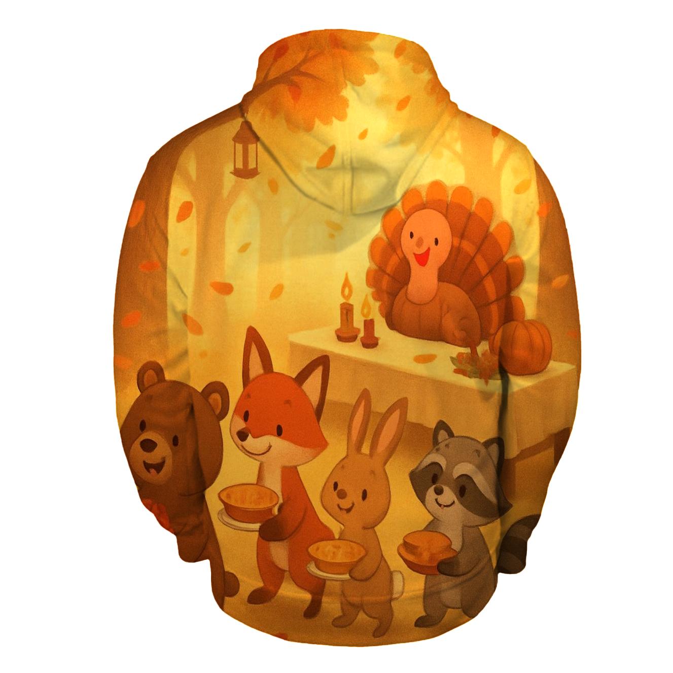 Woodland Feast Parade pullover hoodies