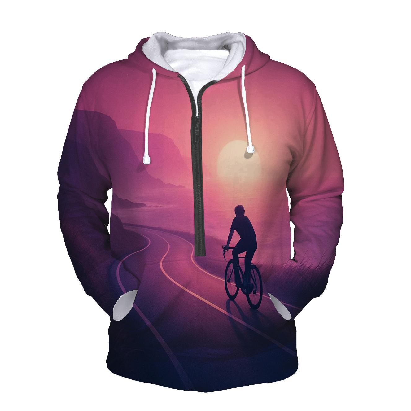 Crimson Coastal Track printed hoodies