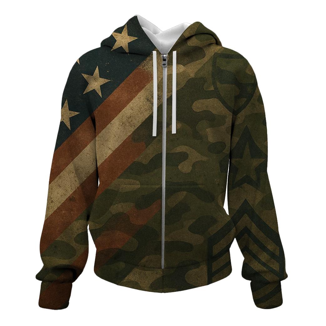 Camouflage Flag Fusion lightweight hoodies