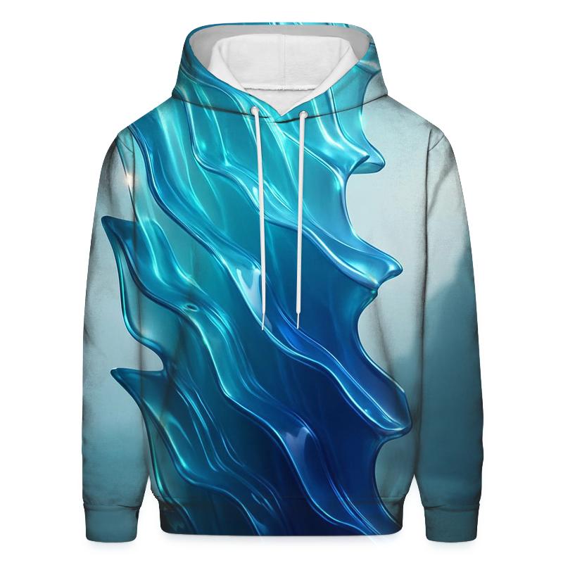 Oceanic Glass Cascade graphic hoodies