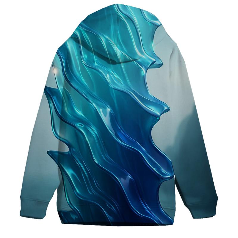 Oceanic Glass Cascade graphic hoodies