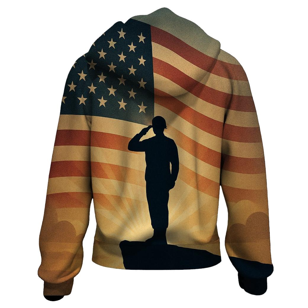 Sunrise Salute Silhouette pullover hoodies