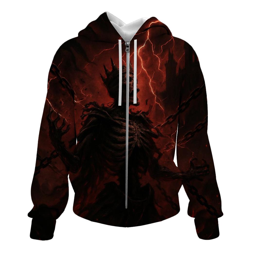 Nocturne Of The Chainbound King zip-up hoodies