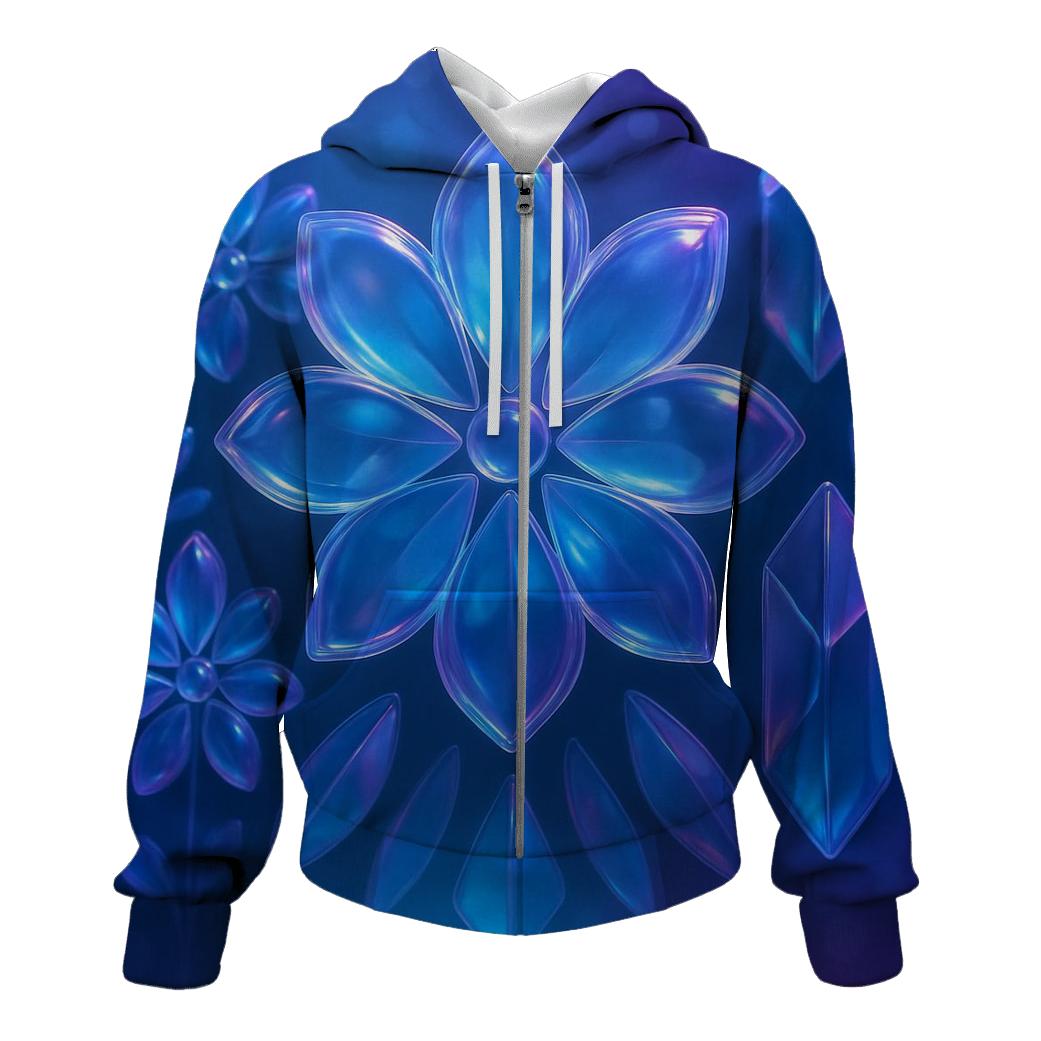 Sapphire Glass Garden zip-up hoodies