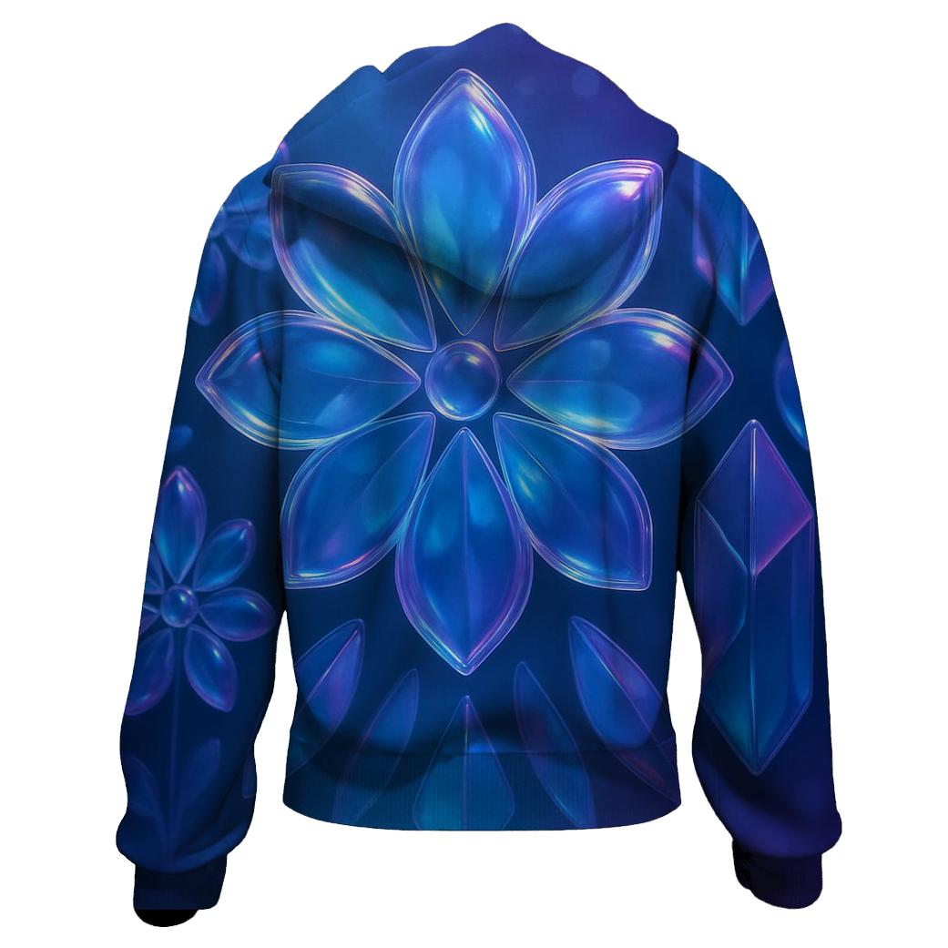 Sapphire Glass Garden zip-up hoodies