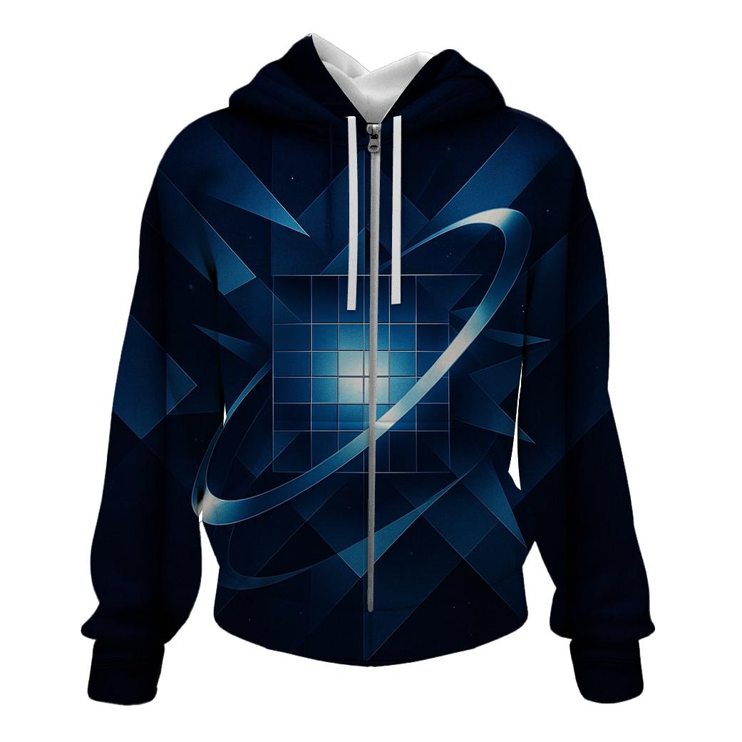 Chromatic Orbit Grid designer hoodies