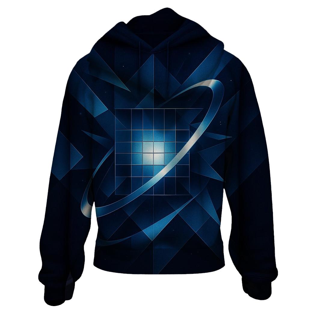 Chromatic Orbit Grid designer hoodies