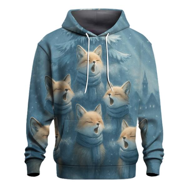 Starlit Caroling Foxes premium hoodies