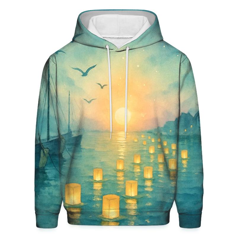 Mint Harbor Lanterns designer hoodies