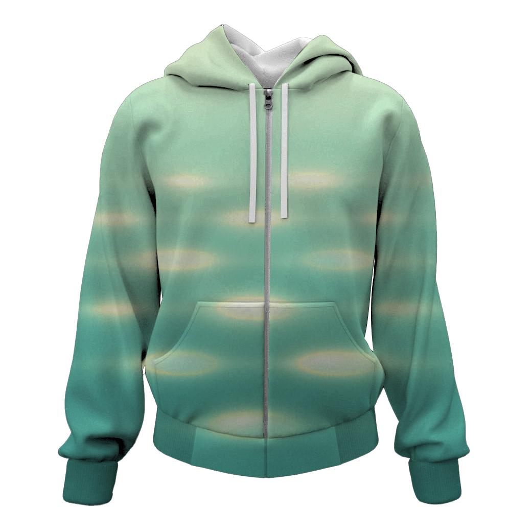 Iridescent Pulse Field graphic hoodies