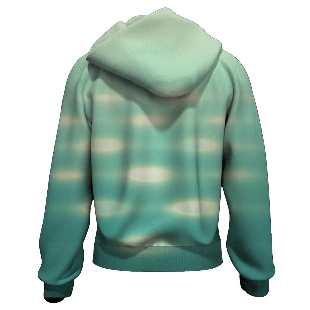 Iridescent Pulse Field graphic hoodies