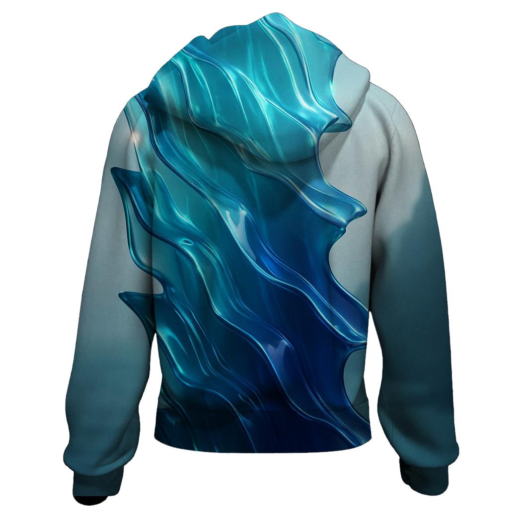 Oceanic Glass Cascade custom hoodies