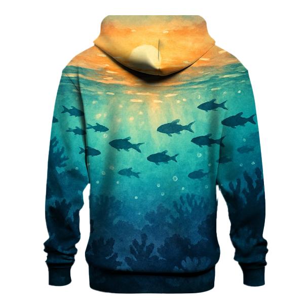 Cyan Reef Sundown heavyweight hoodies