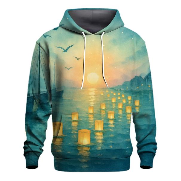 Mint Harbor Lanterns lightweight hoodies