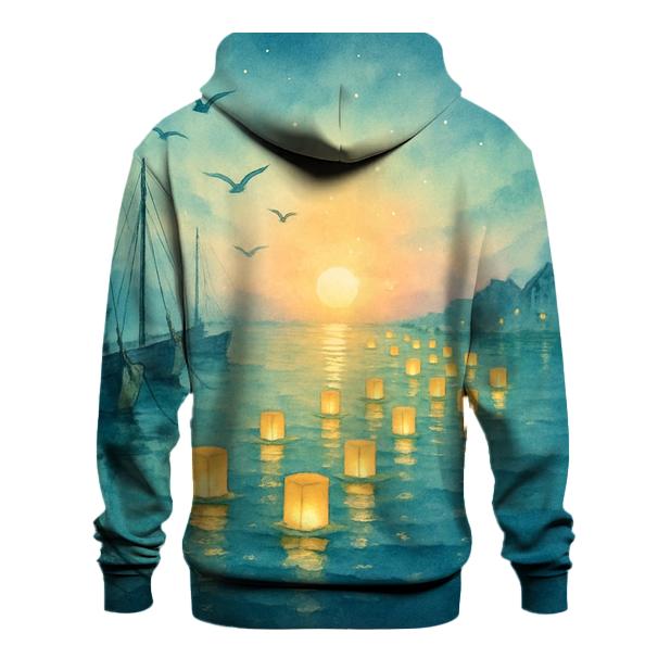 Mint Harbor Lanterns lightweight hoodies