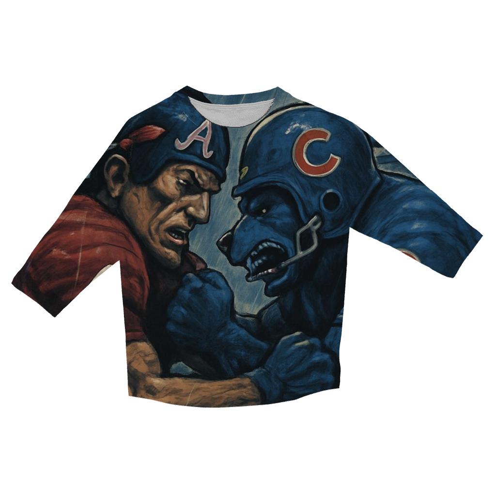 Midnight Standoff At Wrigley Field stylish quarter sleeve tops