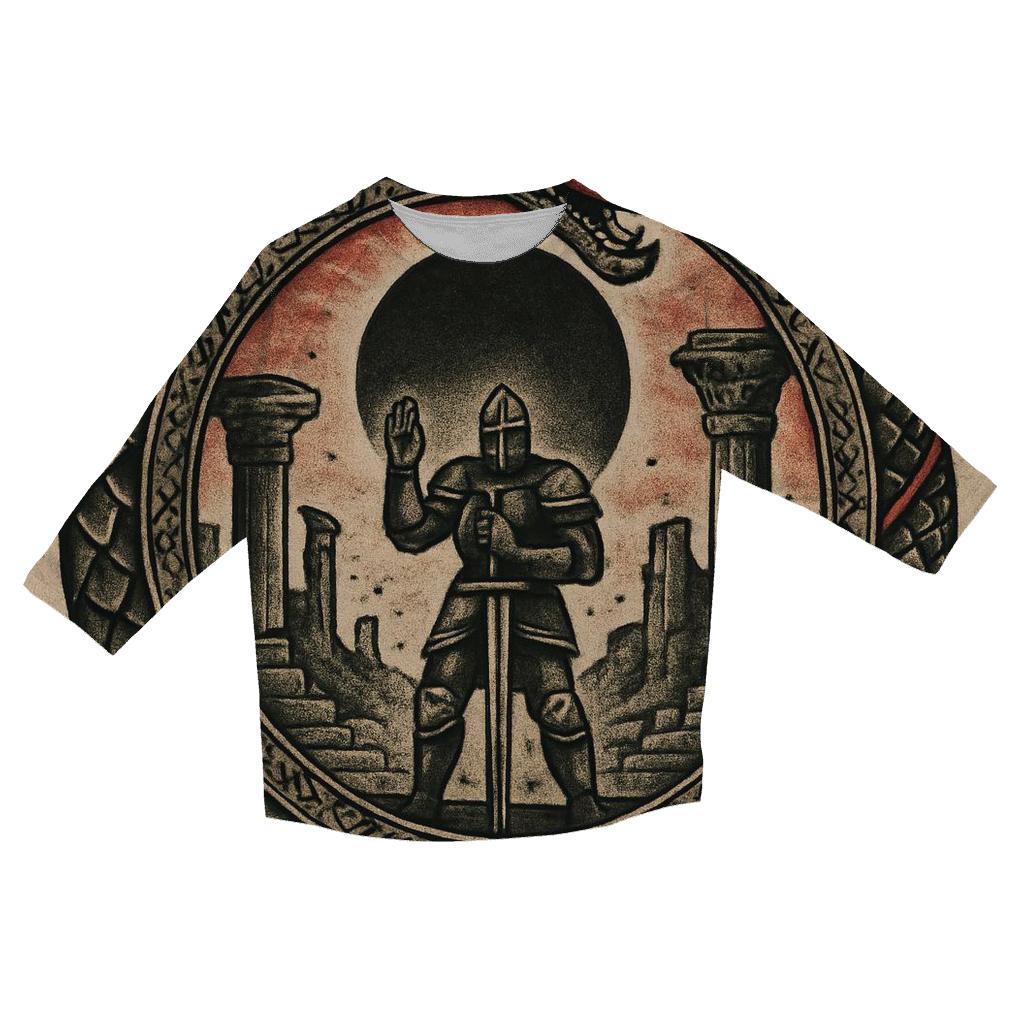 Eclipsing Ouroboros Sentinel designer 3/4 sleeve blouses