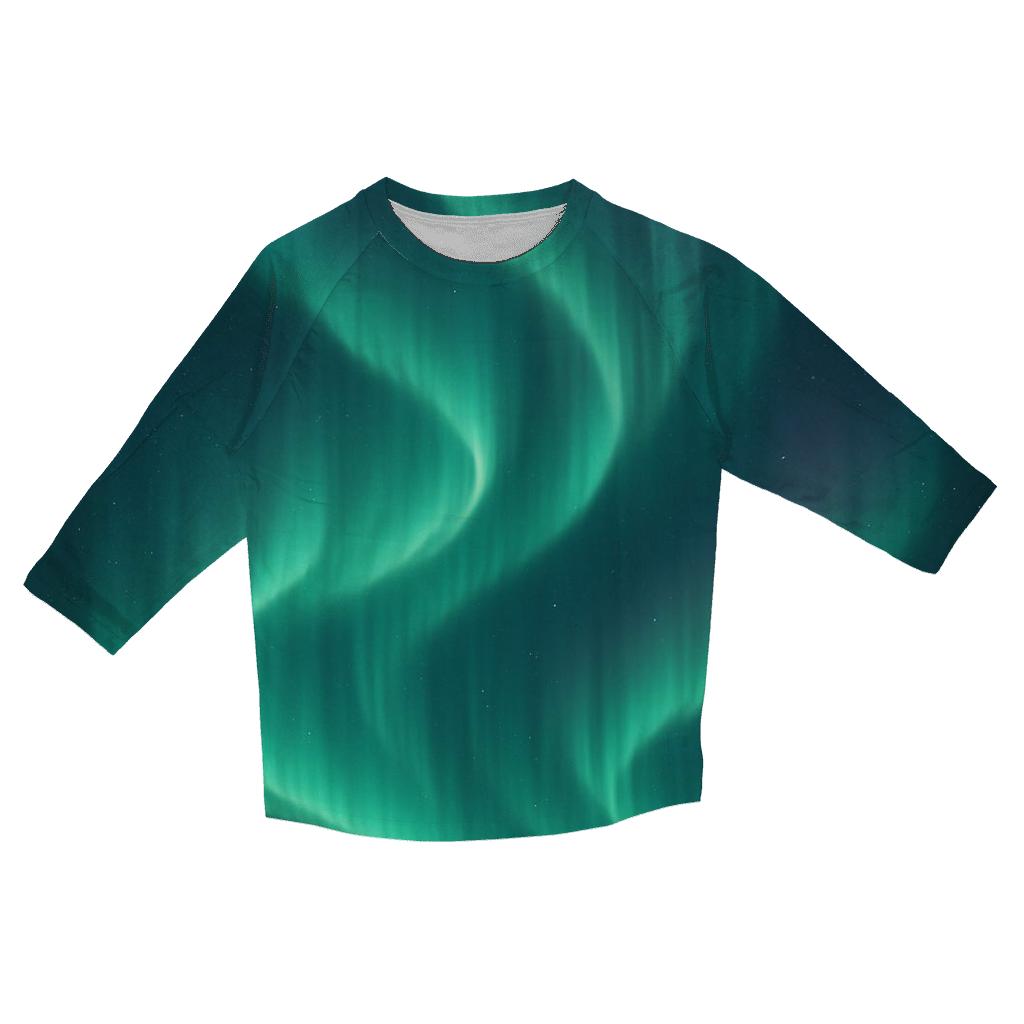 Aurora Curtain Drift custom 3/4 sleeve shirts