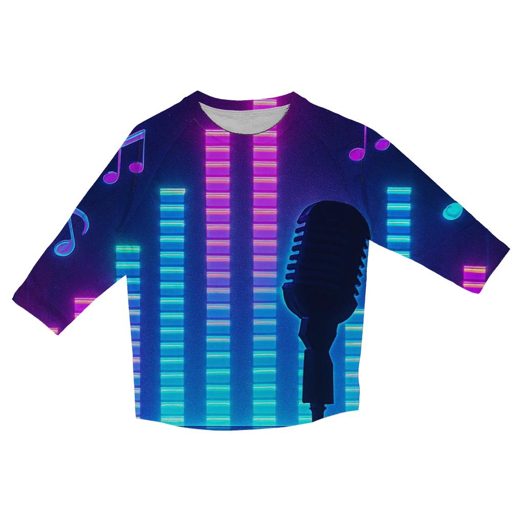 Neon Equalizer Mirage fashion 3/4 sleeve shirts
