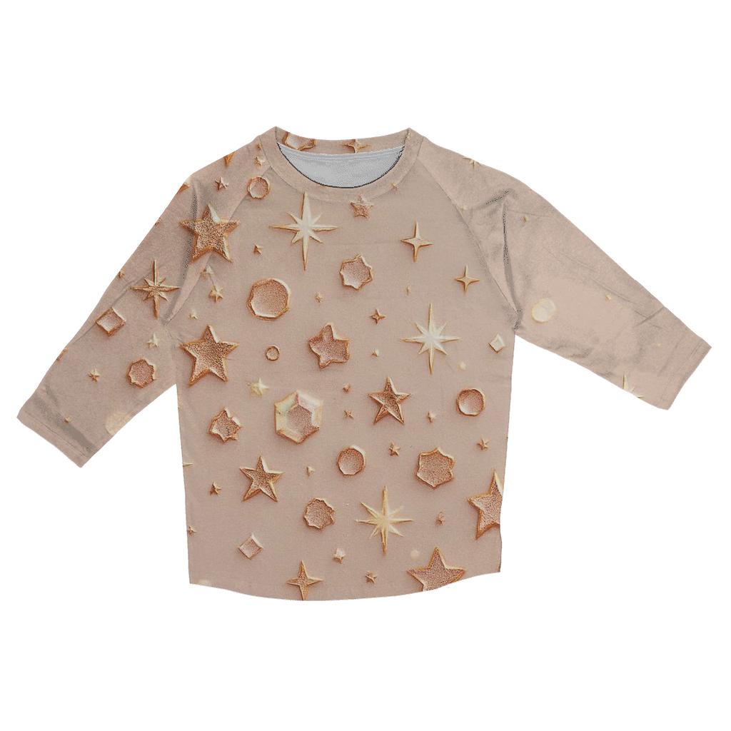 Celestial Confetti printed three quarter sleeve shirts