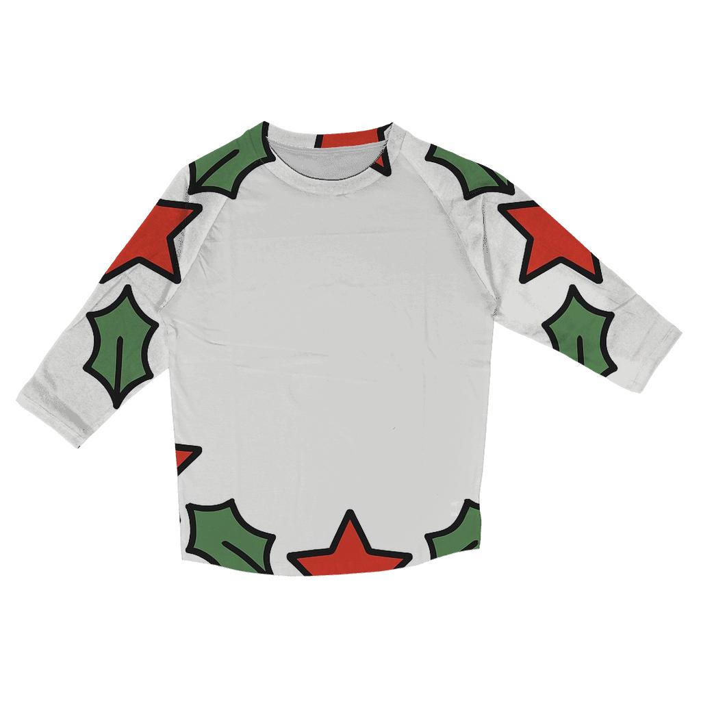 Starry Holly Wreath Harmony designer 3/4 sleeve blouses