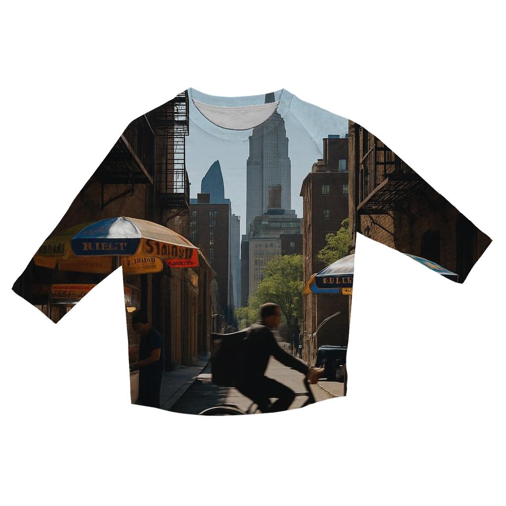 Lunch Hour Alleyway With Skyline Gap cotton quarter sleeve shirts