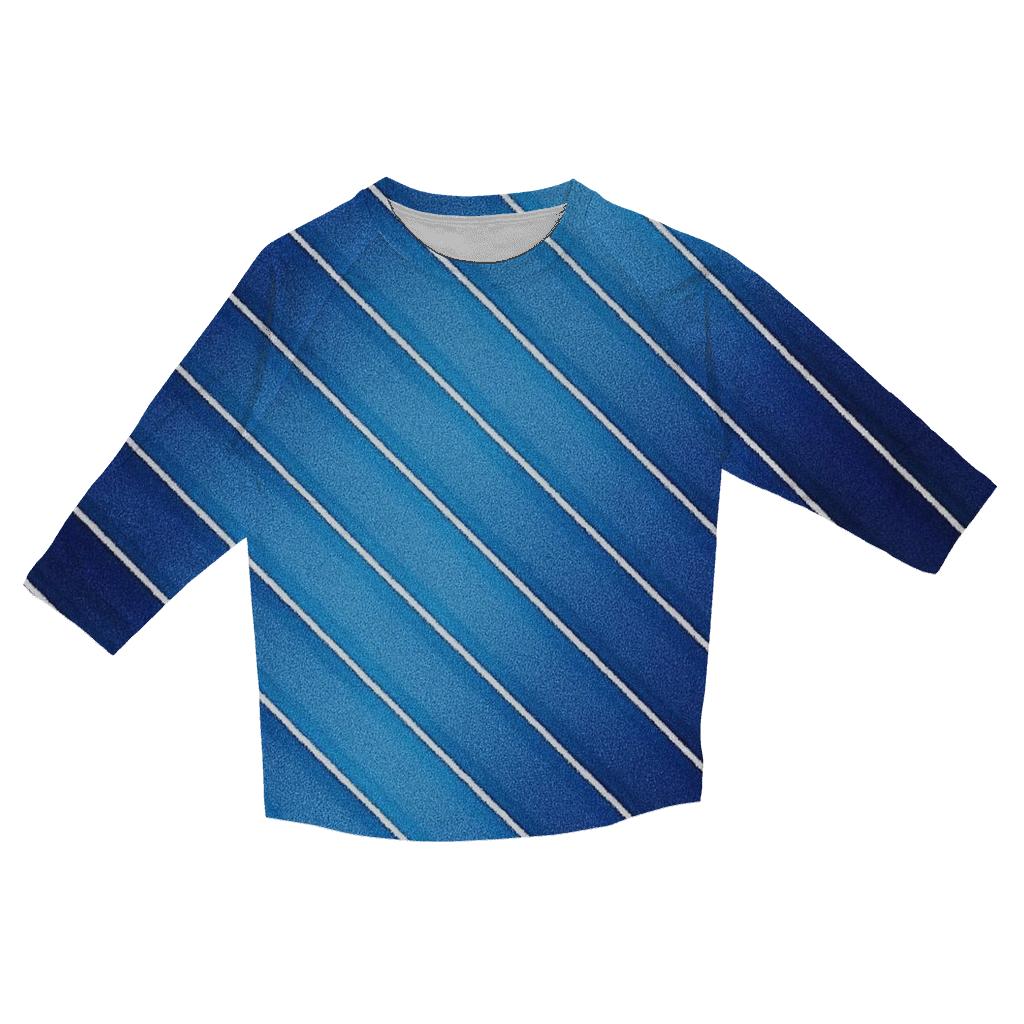 Indigo Arashi Diagonals casual three quarter sleeve shirts