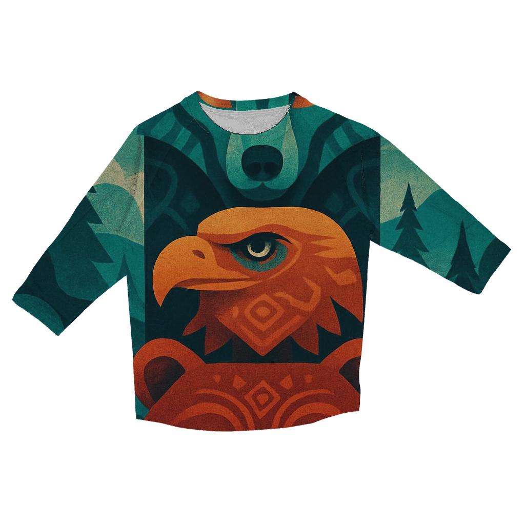 Chromatic Animal Totem fashion 3/4 sleeve shirts