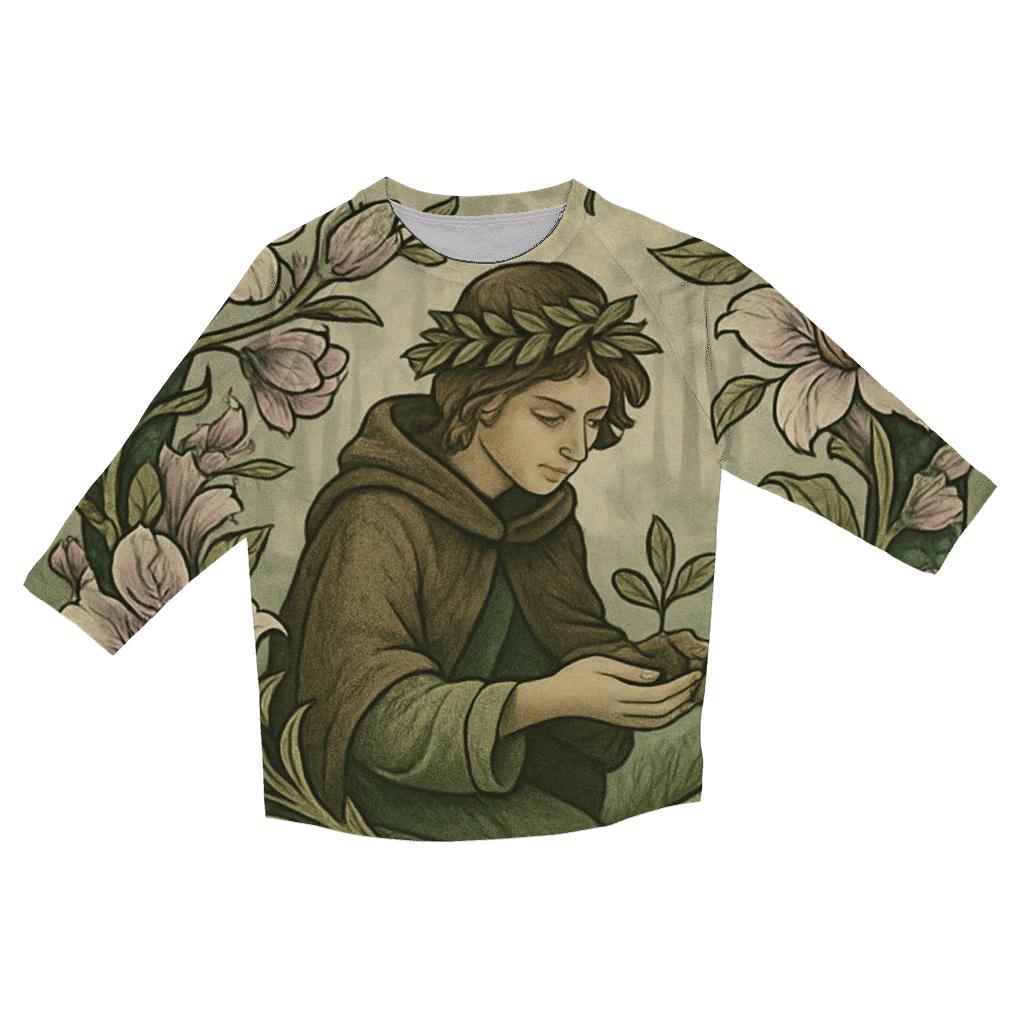 Botanical Ouroboros Grove designer 3/4 sleeve blouses