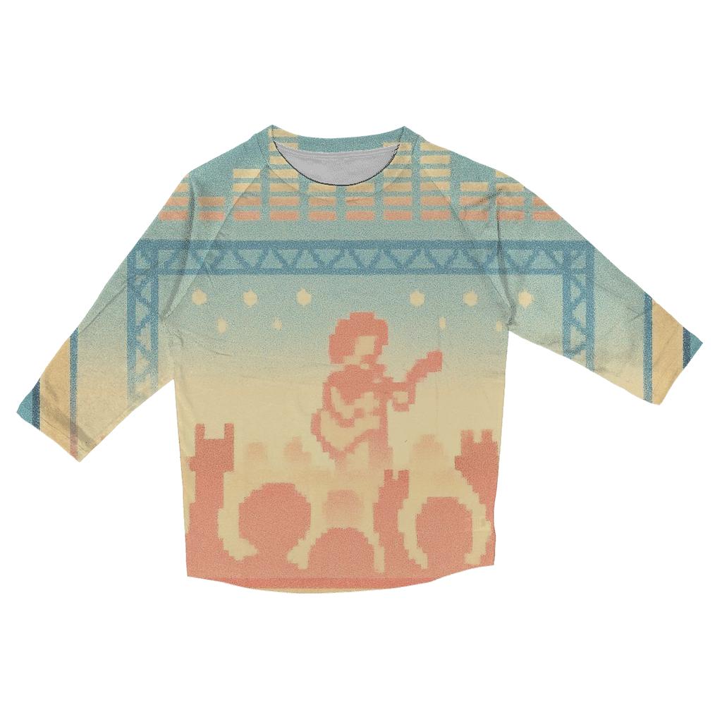 Pixel Concert Night fashion 3/4 sleeve shirts