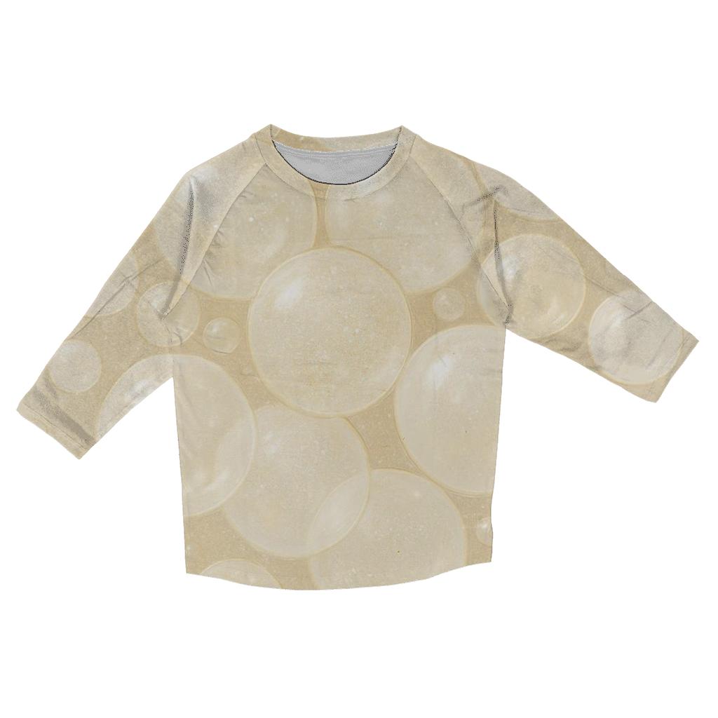 Champagne Bubble Bloom designer 3/4 sleeve blouses